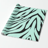 Light Green Zebra Muster Geschenkpapier (Ungerollt)