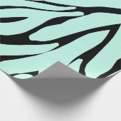 Light Green Zebra Muster Geschenkpapier (Ecke)