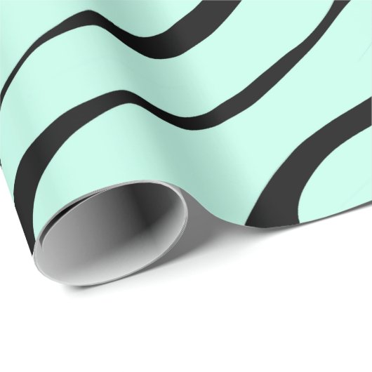 Light Green Zebra Muster Geschenkpapier (Rolleneckpunkt)