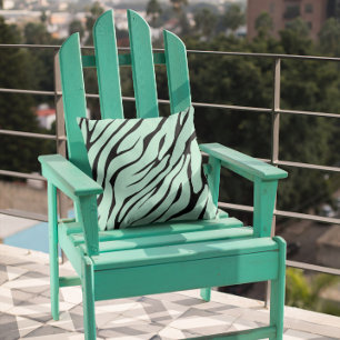Light Green Zebra Muster Kissen