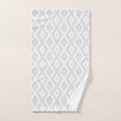 Light grey and white diamond pattern badhandtuch set (Handtuch)