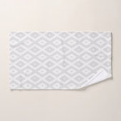 Light grey and white diamond pattern badhandtuch set (Handtuch)