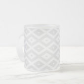 Light grey and white diamond pattern mattglastasse (Vorderseite Links)