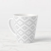 Light grey and white diamond pattern milchtasse (Linke Ecke)