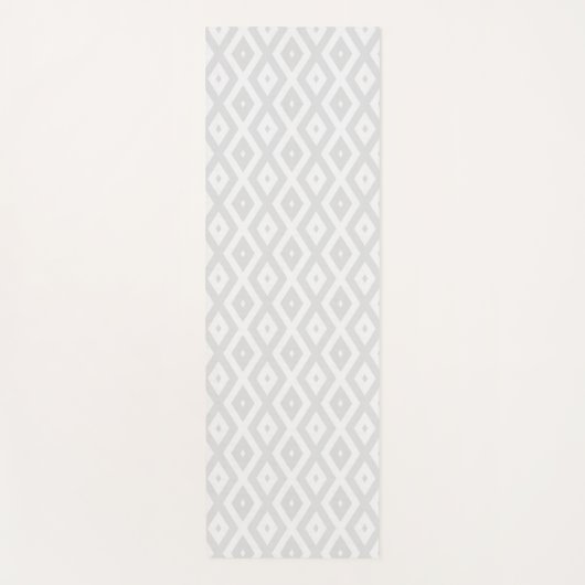 Light grey and white diamond pattern yogamatte (Vorderseite)