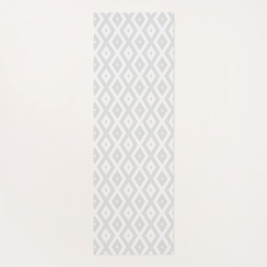 Light grey and white diamond pattern yogamatte (Rückseite)