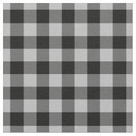 Light Grey & Black Plaid Gingham Stoff