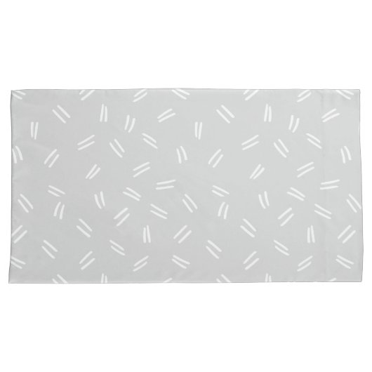 Light Grey Doodle Pattern Pair Of Pillowcases Kissenbezug (Vorderseite-Rechts)