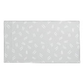Light Grey Doodle Pattern Pair Of Pillowcases Kissenbezug (Rückseite-Links)