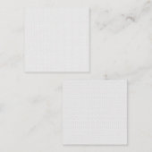Light Grey Geometric Tile Pattern Quadratische Visitenkarte (Vorne/Hinten)