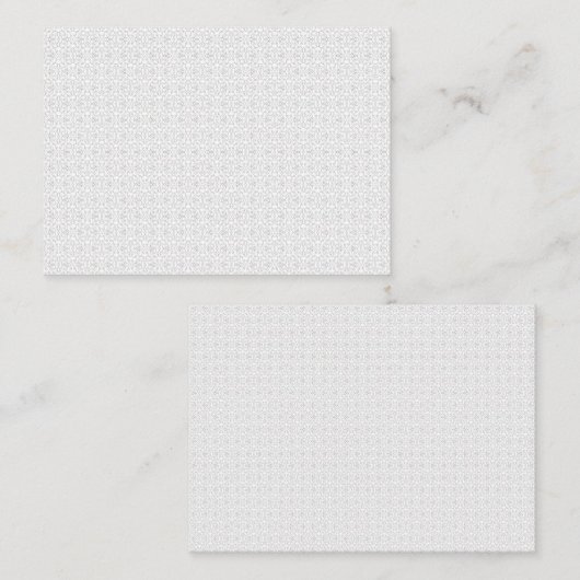 Light Grey Geometric Tile Pattern Telefonnummerkarte (Vorne/Hinten)