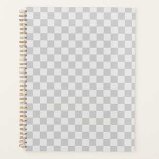 Light Grey Gray Checkered Checkerboard Planer