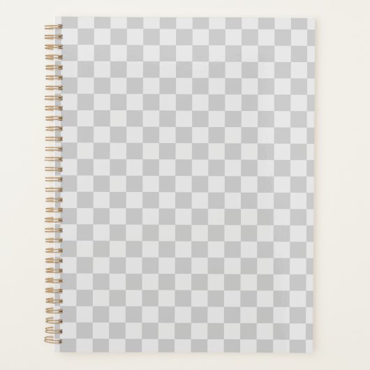 Light Grey Gray Checkered Checkerboard Planer (Vorderseite)