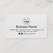 Light Grey Kraft Paper Heft Fügen Sie Ihr Logo Sch Treuekarte (Rückseite)