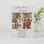 Light Grey Minimal Overlay Foto Wedding Einladung (Stehend Vorderseite)