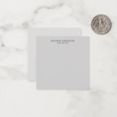 Light Grey Professional Modern Plain Minimalist Mitteilungskarte (Vorderseite/Rückseite Beispiel)