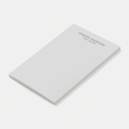 Light Grey Professional Modern Plain Minimalist Post-it Klebezettel (angewinkelt)