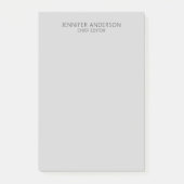 Light Grey Professional Modern Plain Minimalist Post-it Klebezettel (Vorderseite)