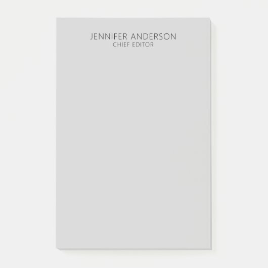 Light Grey Professional Modern Plain Minimalist Post-it Klebezettel (Vorderseite)