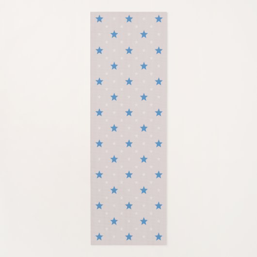 Light Grey Stars Pattern Yoga Mat Yogamatte (Vorderseite)