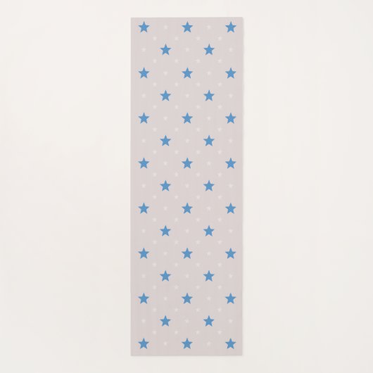Light Grey Stars Pattern Yoga Mat Yogamatte (Rückseite)