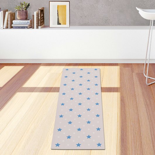 Light Grey Stars Pattern Yoga Mat Yogamatte