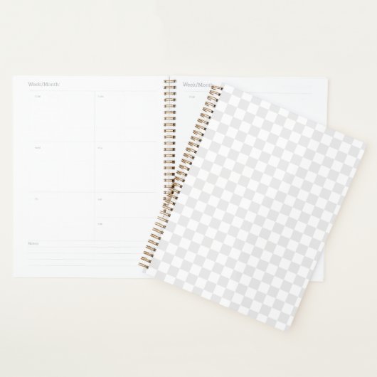 Light Grey White Checkered Checkerboard Planer (Anzeige)