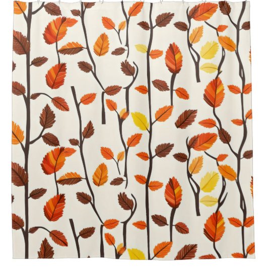 Light Herbstlaubs Pattern Duschvorhang (Vorderseite)