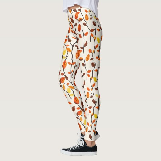 Light Herbstlaubs Pattern Leggings (Links)