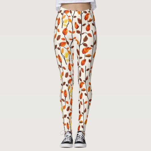 Light Herbstlaubs Pattern Leggings (Vorderseite)