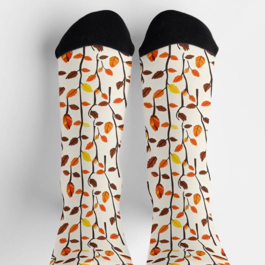 Light Herbstlaubs Pattern Socken (Oben)