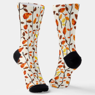 Light Herbstlaubs Pattern Socken