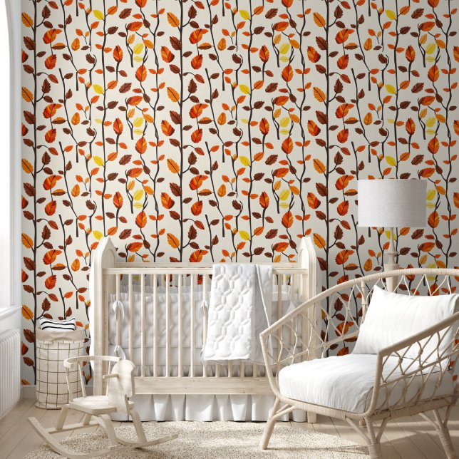 Light Herbstlaubs Pattern Tapete (Kinder)
