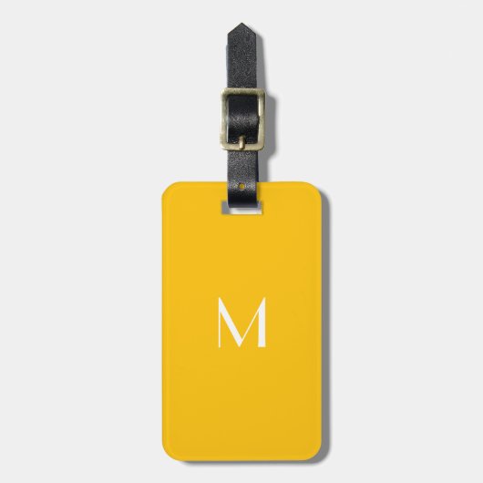 light honey amber - add monogram luggage tag gepäckanhänger (Vorderseite vertikal)