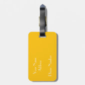light honey amber - add monogram luggage tag gepäckanhänger (Rückseite vertikal)