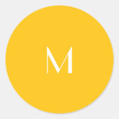 light honey amber - add monogram runder aufkleber (Vorderseite)