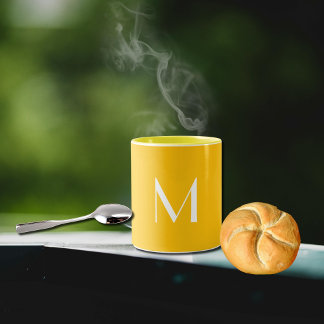  Light honey  Amber  - add monogram   Zweifarbige Tasse
