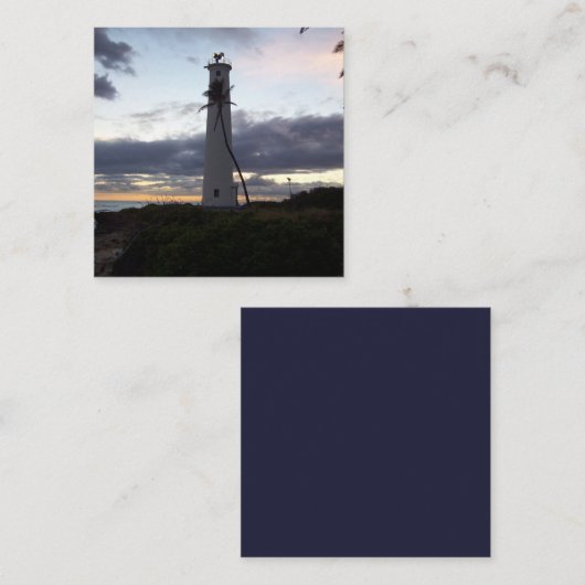 Light House auf Point Soap Dispenser und Toothbrus Quadratische Visitenkarte (Vorne/Hinten)