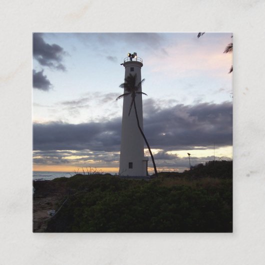 Light House auf Point Soap Dispenser und Toothbrus Quadratische Visitenkarte (Vorderseite)