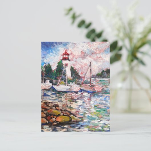 Light House Feiertagspostkarte (Stehend Vorderseite)