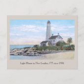 Light House New London CT Postkarte (Vorderseite)