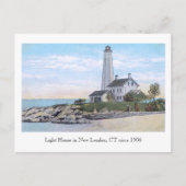 Light House New London CT Postkarte (Vorderseite)