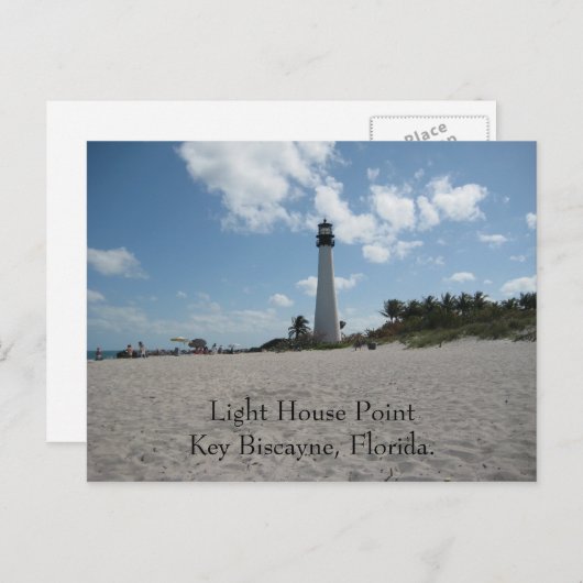 Light House Point Key Biscayne Postkarte (Vorne/Hinten)