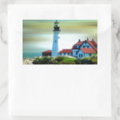 Light House Portland Headlight Rechteckiger Aufkleber (Tasche)