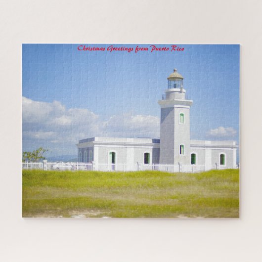 Light House Puerto Rico. Weihnachtsgrüße Puzzle (Horizontal)