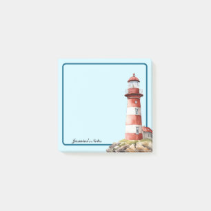 Light house red 1 Post-It Notes Klebezettel