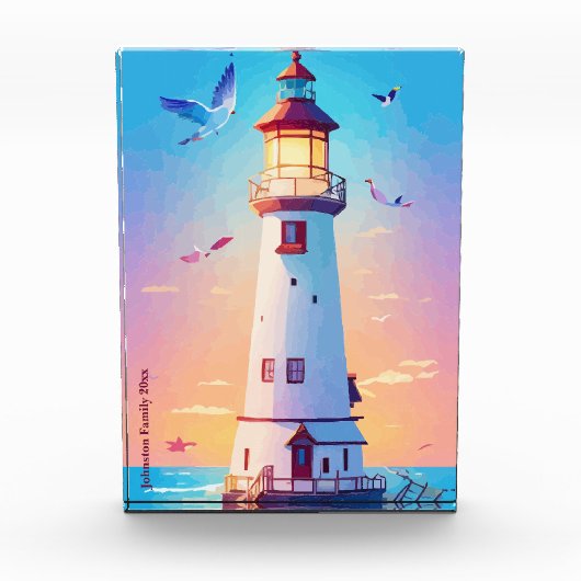 Light House Tabletop Décor Fotoblock (Vorderseite)