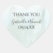 Light Ice Blue Crystal Wedding Vielen Dank für Ihr Herz-Aufkleber (Vorderseite)