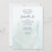 Light Ice Blue Crystals Brautparty Einladung (Vorderseite)