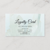 Light Ice Blue Crystals Salon Wellness-Center Treuekarte (Vorderseite)
